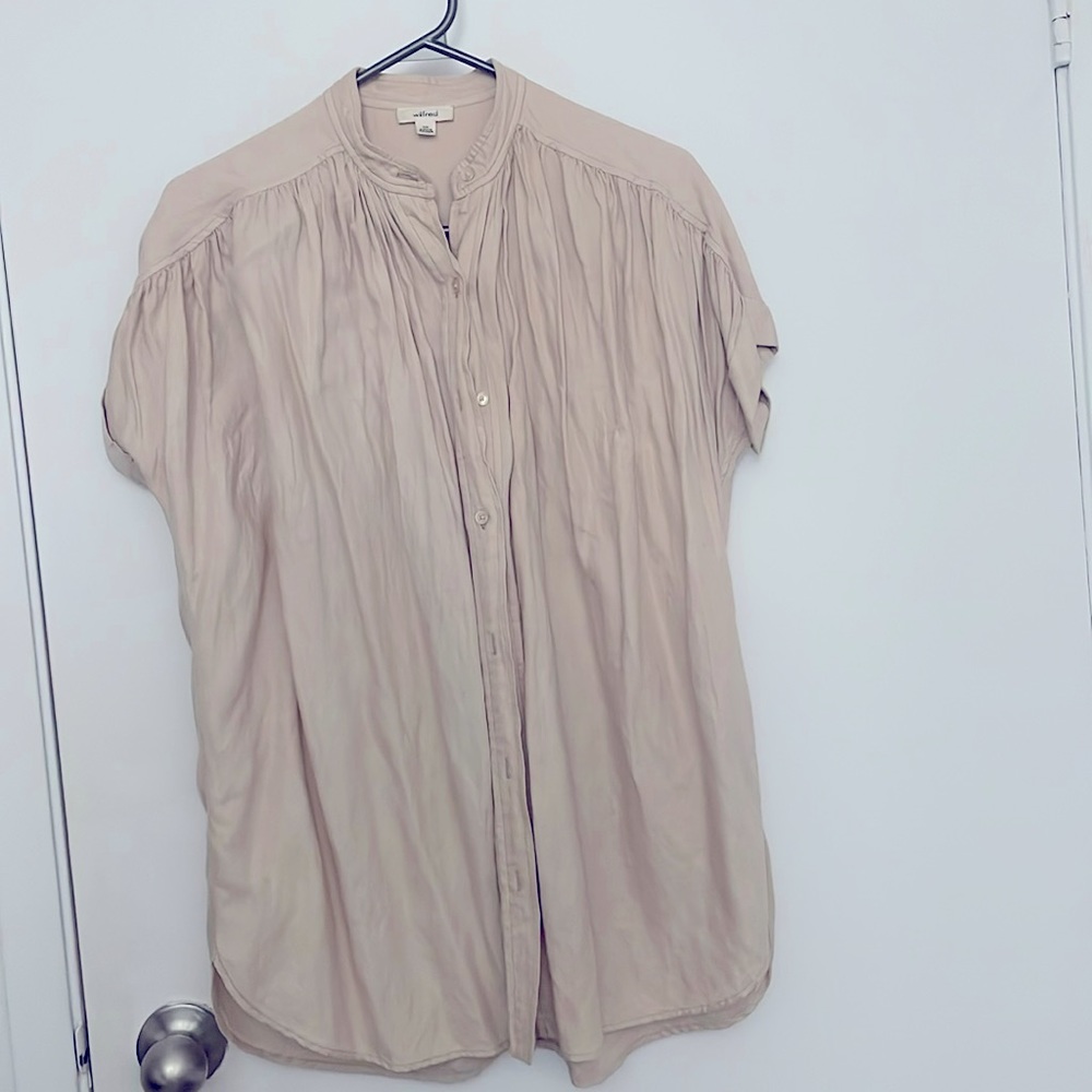 Aritzia Dusty Pink linen top in xxs